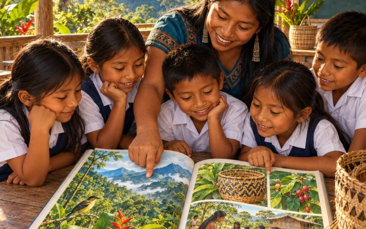 Ilustración: La lengua cabécar escrita y la cultura indígena en la escuela