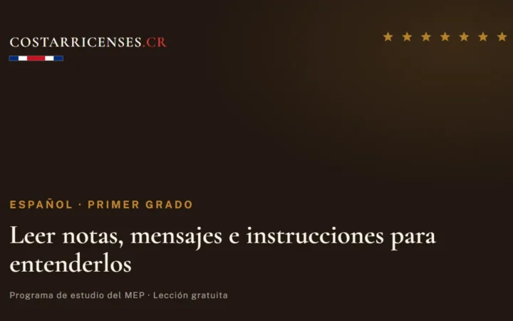 Leer notas, mensajes e instrucciones para entenderlos — Español, Primer grado