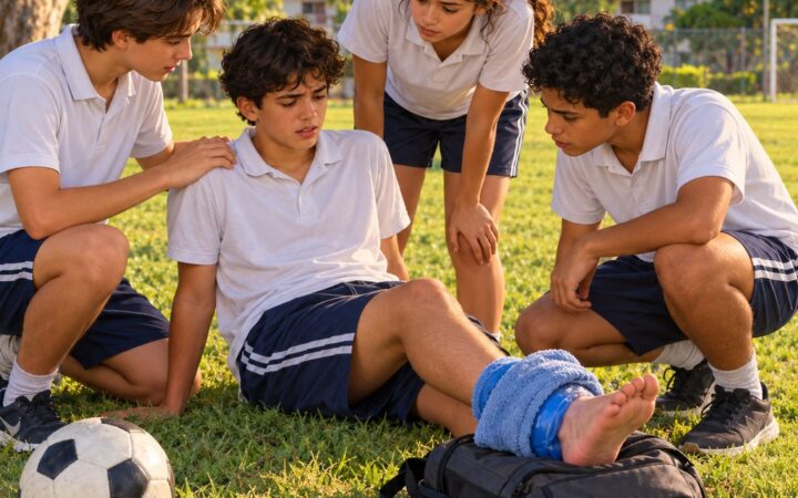 Ilustración: Lesiones deportivas más comunes y cómo prevenirlas