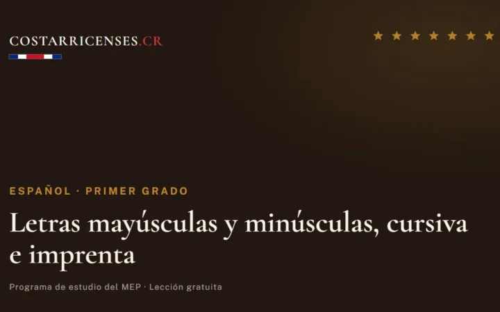 Letras mayúsculas y minúsculas, cursiva e imprenta — Español, Primer grado