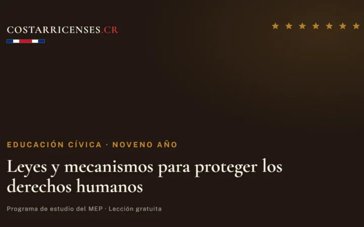 Leyes y mecanismos para proteger los derechos humanos — Educación Cívica, Zapandí (Noveno año)