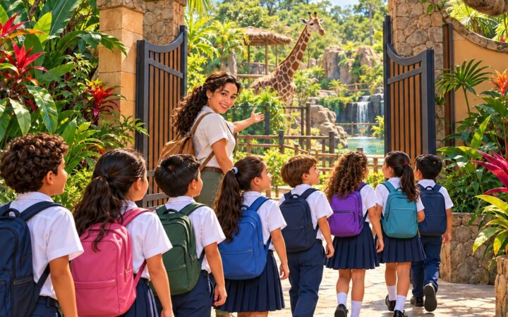 Ilustración: Luoghi da visitare en italiano: zoo, circo, museo y parque