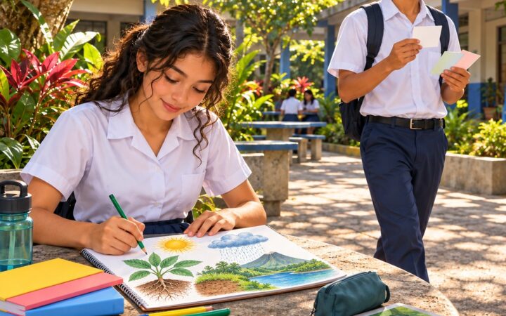 Ilustración: Mi estilo de aprendizaje y hábitos de estudio en el colegio