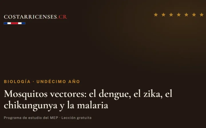 Mosquitos vectores: el dengue, el zika, el chikungunya y la malaria — Biología, Undécimo año