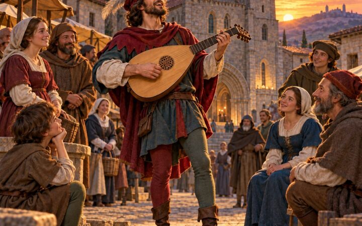 Ilustración: Música de la Edad Media y el Renacimiento: géneros e instrumentos