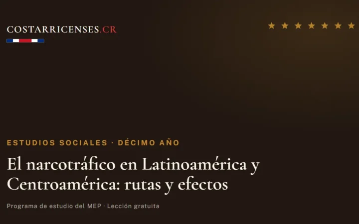 El narcotráfico en Latinoamérica y Centroamérica: rutas y efectos — Estudios Sociales, Décimo año