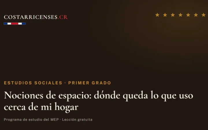Nociones de espacio: dónde queda lo que uso cerca de mi hogar — Estudios Sociales, Primer grado