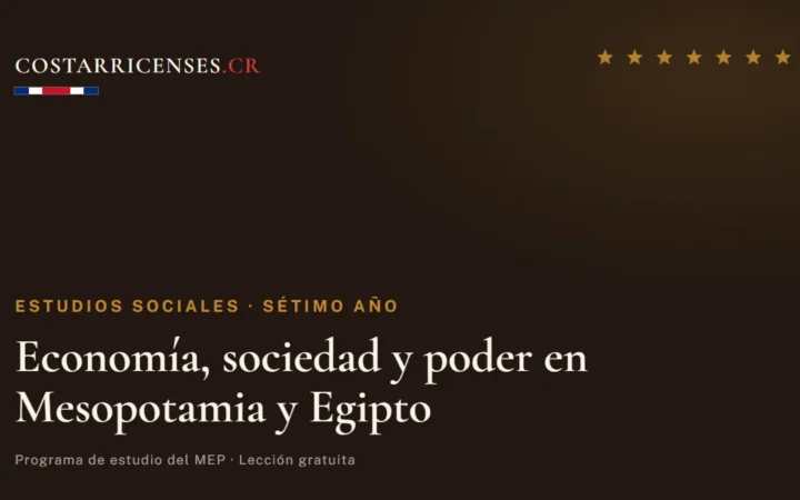 Economía, sociedad y poder en Mesopotamia y Egipto — Estudios Sociales, Térraba (Sétimo año)