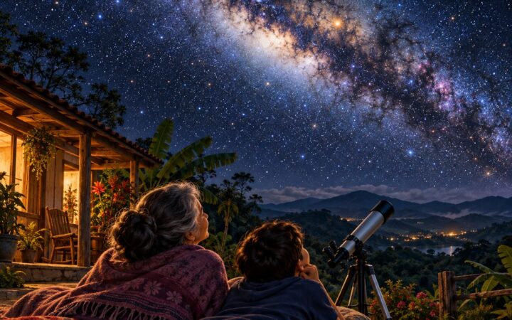 Ilustración: Origen del Sistema Solar y del Universo y exploración espacial