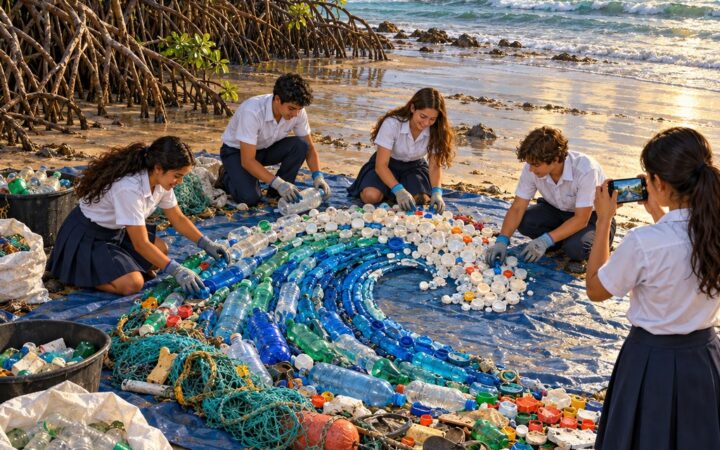 Ilustración: Paisaje y sostenibilidad: instalación, happening, fotografía y video