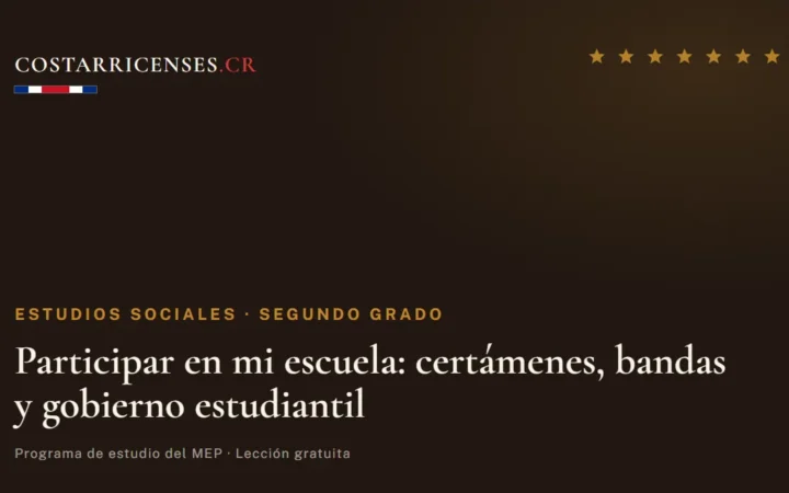 Participar en mi escuela: certámenes, bandas y gobierno estudiantil — Estudios Sociales, Segundo grado