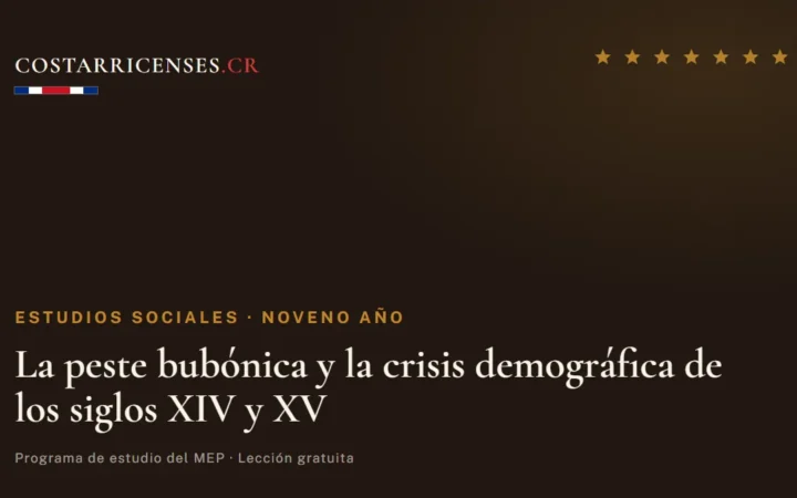 La peste bubónica y la crisis demográfica de los siglos XIV y XV — Estudios Sociales, Zapandí (Noveno año)