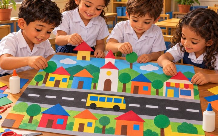 Ilustración: Planometría y geometrización: dibuja tu comunidad con figuras