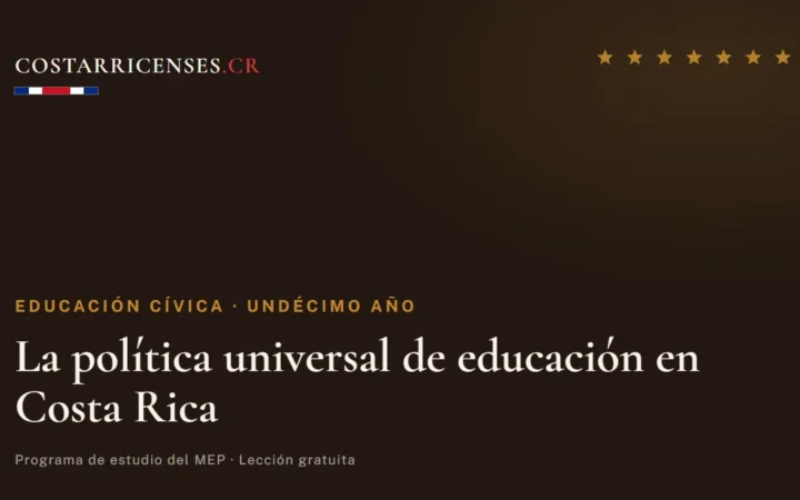 La política universal de educación en Costa Rica — Educación Cívica, Undécimo año