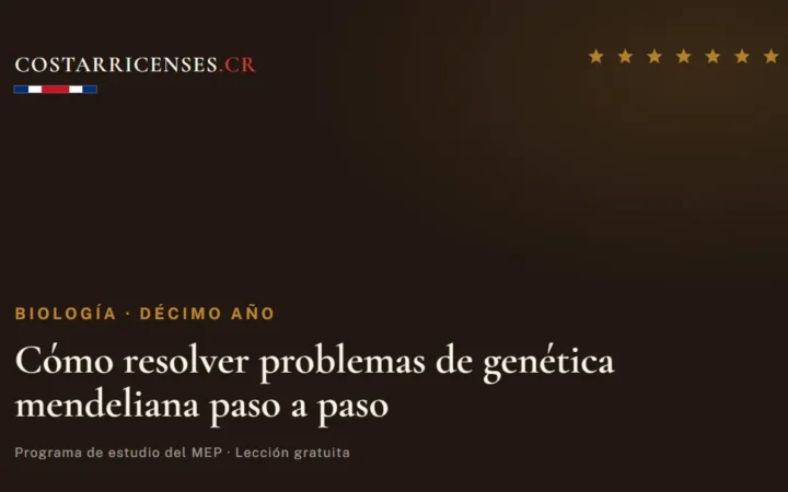 Cómo resolver problemas de genética mendeliana paso a paso — Biología, Décimo año