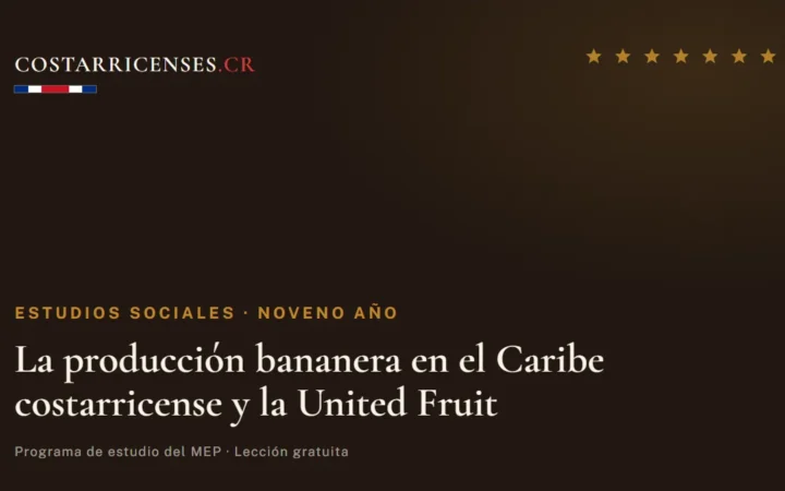 La producción bananera en el Caribe costarricense y la United Fruit — Estudios Sociales, Zapandí (Noveno año)