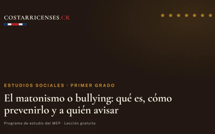El matonismo o bullying: qué es, cómo prevenirlo y a quién avisar — Estudios Sociales, Primer grado