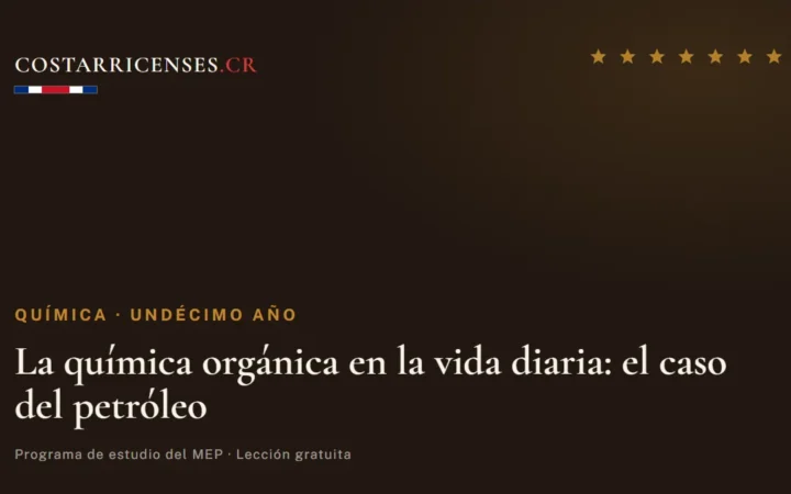 La química orgánica en la vida diaria: el caso del petróleo — Química, Undécimo año