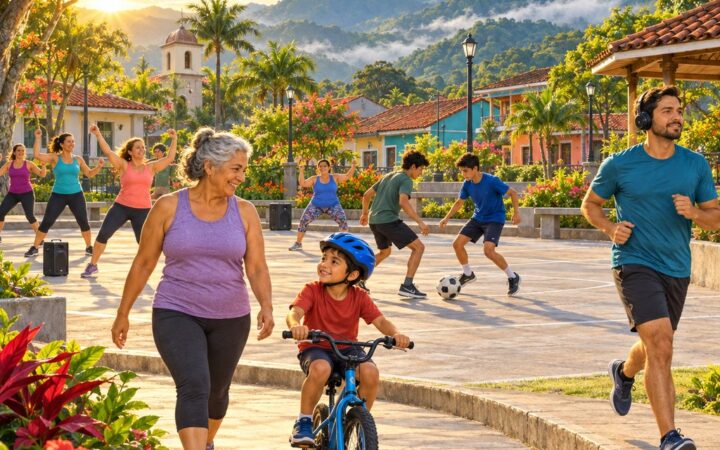 Ilustración: Recreación física en la ciudad: juegos, deporte y baile urbano
