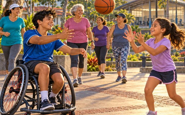 Ilustración: Recreación y actividad física: adultos mayores y discapacidad