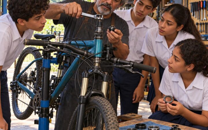 Ilustración: Reparar la bicicleta: frenos, transmisión, dirección y suspensión