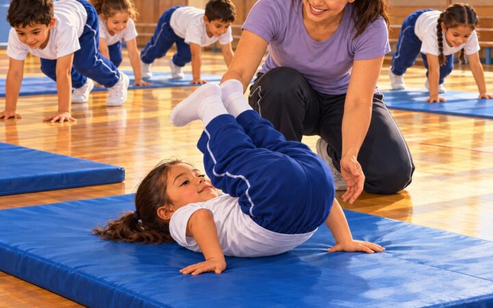 Ilustración: Rollo atrás y equilibrio con apoyos: cómo practicarlos en 2.º grado