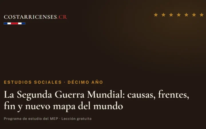 La Segunda Guerra Mundial: causas, frentes, fin y nuevo mapa del mundo — Estudios Sociales, Décimo año
