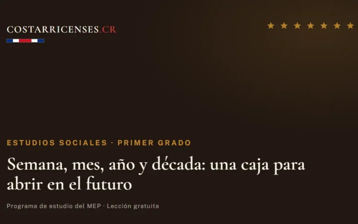 Semana, mes, año y década: una caja para abrir en el futuro — Estudios Sociales, Primer grado