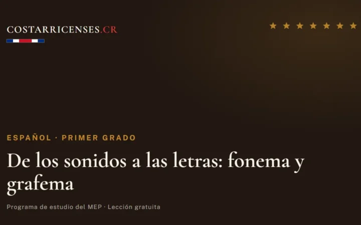 De los sonidos a las letras: fonema y grafema — Español, Primer grado