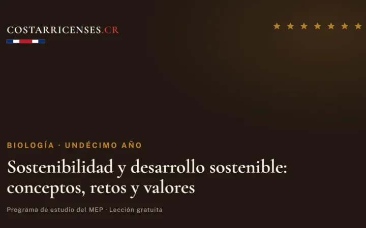 Sostenibilidad y desarrollo sostenible: conceptos, retos y valores — Biología, Undécimo año