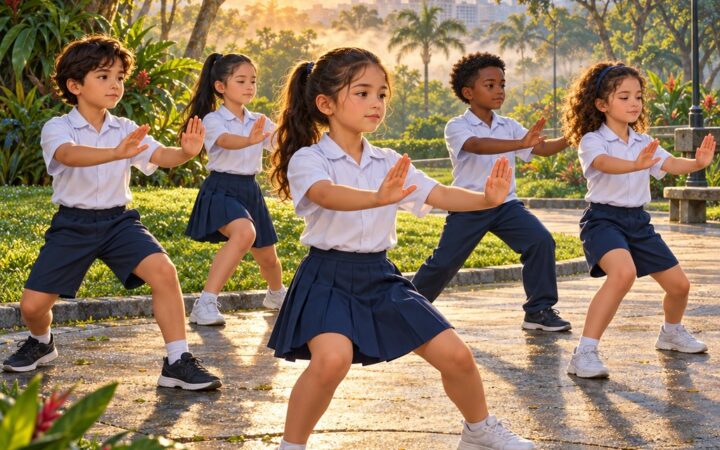 Ilustración: Tai Chi para niños: formas básicas y movimientos de fluir