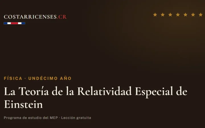 La Teoría de la Relatividad Especial de Einstein — Física, Undécimo año