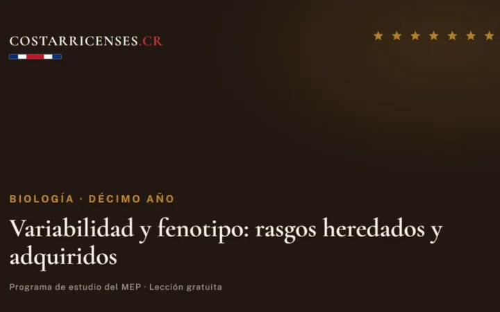 Variabilidad y fenotipo: rasgos heredados y adquiridos — Biología, Décimo año