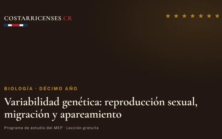 Variabilidad genética: reproducción sexual, migración y apareamiento — Biología, Décimo año